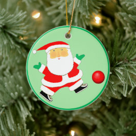 Adorno De Cerámica Coleccionable de Navidad de Kickball