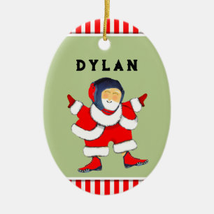 Adorno De Cerámica Coleccionable de Navidad de Lucha Personalizada
