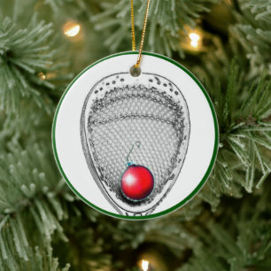 Adorno De Cerámica Coleccionable de Navidad de Portero de Lacrosse