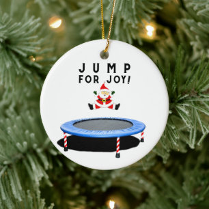 Adorno De Cerámica Coleccionable de Navidad de trampolín