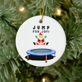 Adorno De Cerámica Coleccionable de Navidad de Trampolín