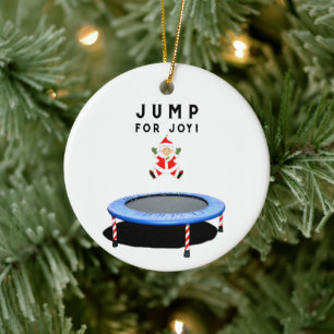 Adorno De Cerámica Coleccionable de Navidad de Trampolín
