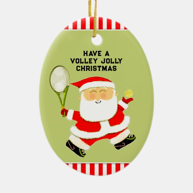 Adorno De Cerámica coleccionable de tenis personalizado (Atrás)