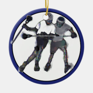 Adorno De Cerámica Coleccionable Personalizado de Lacrosse