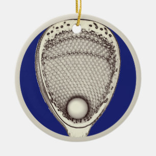 Adorno De Cerámica Coleccionable Portero de Lacrosse Personalizado 20