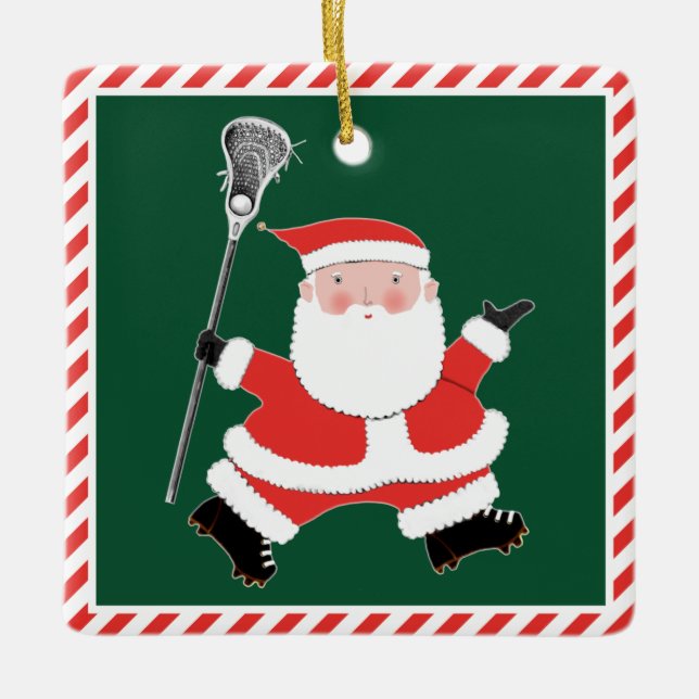Adorno De Cerámica Colectivo creativo de Navidades de Lacrosse (Anverso)
