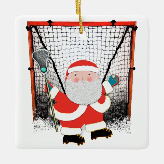 Adorno De Cerámica Colectivo de jugador de Lacrosse (Anverso)