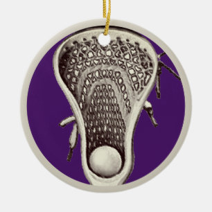 Adorno De Cerámica Colectivo de jugador de Lacrosse personalizado