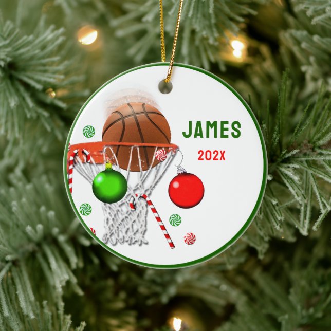 Adorno De Cerámica Colectivo de Navidades de baloncesto (Árbol)