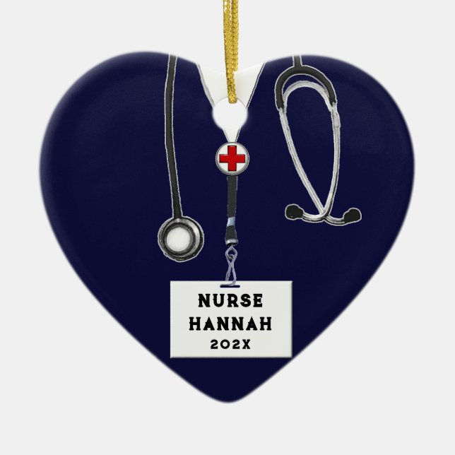 Adorno De Cerámica Colectivo de Navidades de enfermería (Frente)