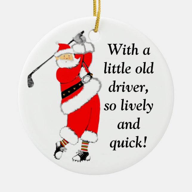 Adorno De Cerámica Colectivo de Navidades de golf (Frente)