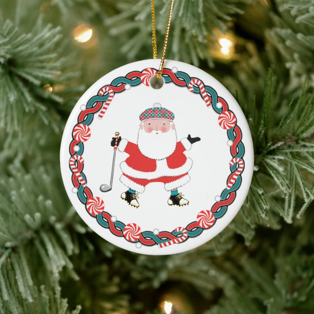 Adorno De Cerámica Colectivo de Navidades de golf personalizados (Árbol)