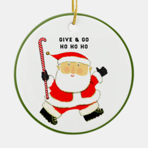 Adorno De Cerámica Colectivo de Navidades de hockey sobre terreno