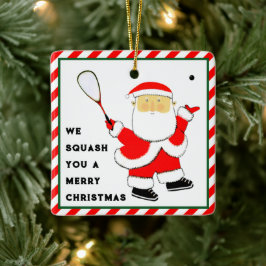 Adorno De Cerámica Colectivo de Navidades de jugador de squash
