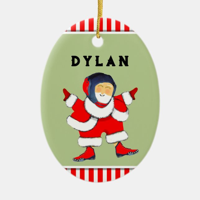 Adorno De Cerámica Colectivo de Navidades de lucha libre personalizad (Frente)