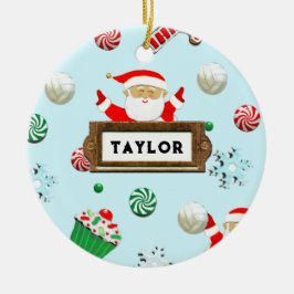 Adorno De Cerámica Colectivo de Navidades de voleibol