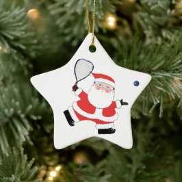 Adorno De Cerámica Colectivo de Navidades jugador de squash