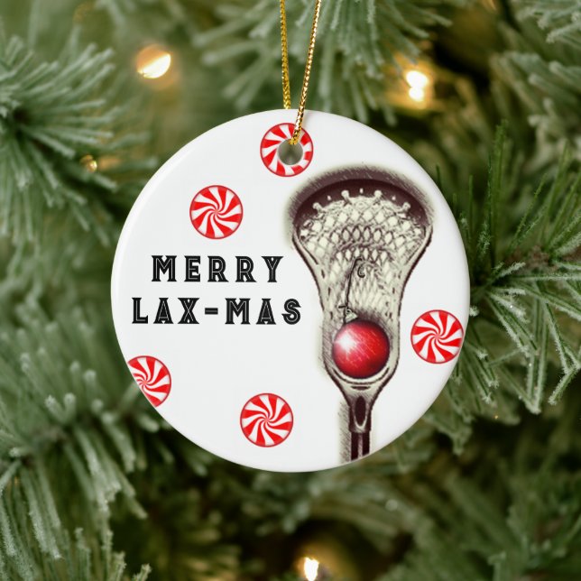 Adorno De Cerámica Colectivo de Navidades Lacrosse (Árbol)