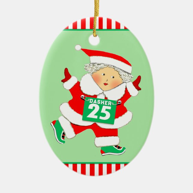 Adorno De Cerámica Colectivo de Runner Personalizado (Frente)