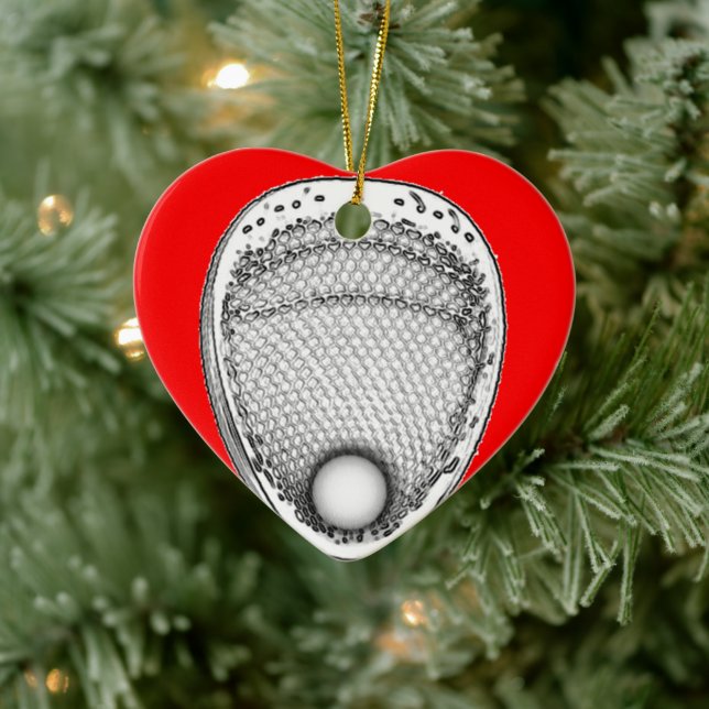 Adorno De Cerámica Colectivo personalizado de Lacrosse Goalie (Árbol)