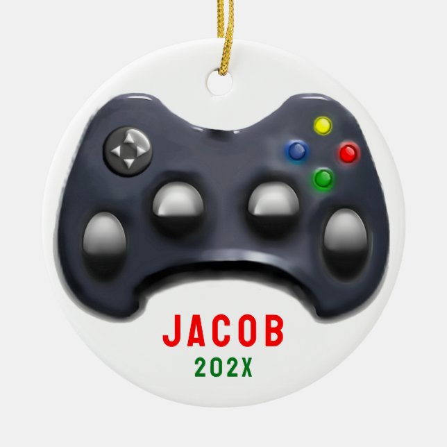 Adorno De Cerámica Colectivo Personalizado Video Gamer 2025 (Frente)