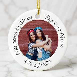 Adorno De Cerámica Colegas de Chance Besties por regalo de fotografía