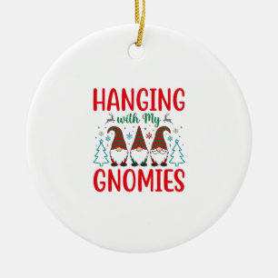 Adorno De Cerámica Colgando Con Mi Gnomos Gnomo De Navidad