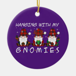 Adorno De Cerámica colgando con mis navidades gnomies