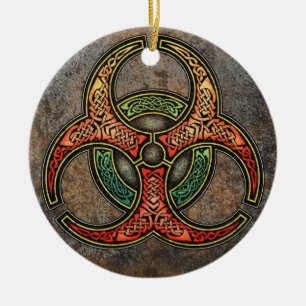Adorno De Cerámica Colgante/ornamento célticos del Biohazard
