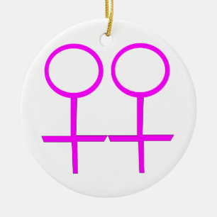 Adorno De Cerámica Colgante Personalizado para Amantes Lesbianas