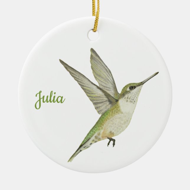 Adorno De Cerámica Colibrí (Frente)