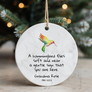 Adorno De Cerámica Colibrí personalizado en memoria