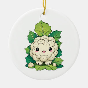 Adorno De Cerámica Coliflor Kawaii