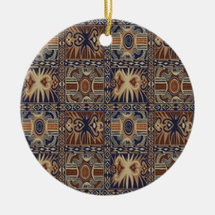 Adorno De Cerámica Collage contemporáneo tribal africano