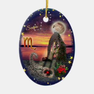 Adorno De Cerámica Collage de Arte Escorpio