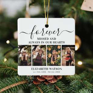 Adorno De Cerámica Collage de fotos de recuerdo   Para siempre en nue