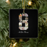 Adorno De Cerámica Collage de fotos del número 8 en blanco y negro<br><div class="desc">Este producto de personalizable es donde las fotos se organizan para formar la forma de un número. A menudo se utiliza para celebraciones de hitos, como cumpleaños, aniversarios o logros, lo que permite a los usuarios mostrar imágenes memorables en una única y llamativa exhibición. Los diseños suelen ofrecer espacios para...</div>