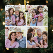Collage de Navidad personalizado con 4 fotos