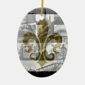 Adorno De Cerámica Collage de New Orleans [ornamento]