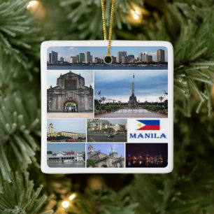 Adorno De Cerámica Collage de zPH003 MANILA, Filipinas, Asia,