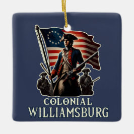 Adorno De Cerámica Colonial Williamsburg Colonial Soldier Vintage