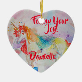 Adorno De Cerámica Color de agua de unicornio arcoiris Denominación d