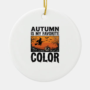 Adorno De Cerámica Color Favorito De Otoño Calabaza De Halloween Vect
