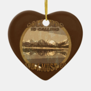 Adorno De Cerámica Colorado rústico está llamando y debo ir