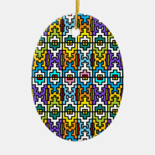 Adorno De Cerámica Colores brillantes Patrón africano