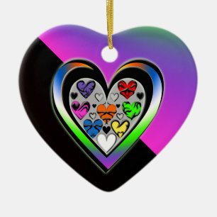 Adorno De Cerámica Colores de amor
