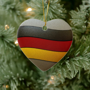 Adorno De Cerámica Colores de bandera de Alemania cromados por Shirle