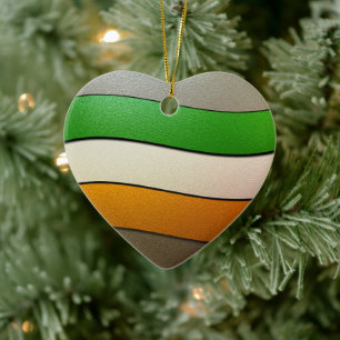 Adorno De Cerámica Colores de bandera de Irlanda cromados por Shirley