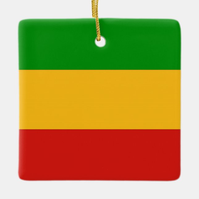 Adorno De Cerámica COLORES DE BANDERA RASTAFARI + tus ideas (Anverso)