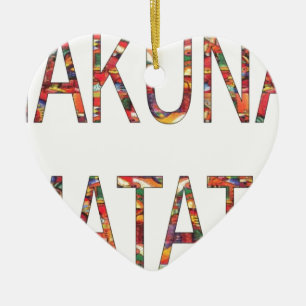 Adorno De Cerámica Colores de cosecha africanos Hakuna Matata.jpg
